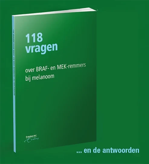 Cover van 118 Vragen over BRAF- en MEK-remmers bij melanoom