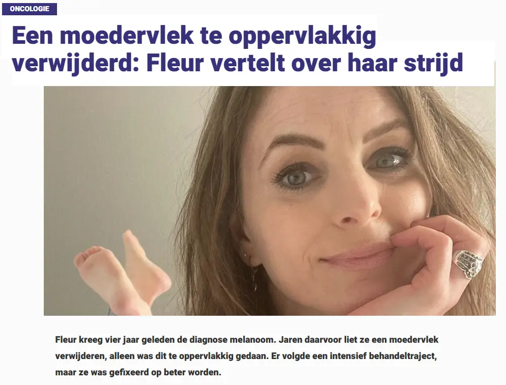 Een moedervlek te oppervlakkig verwijderd